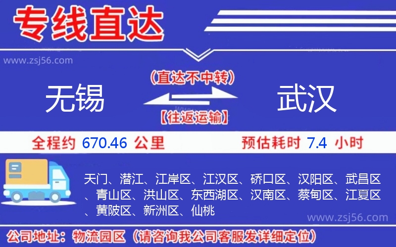 無錫到武漢物流公司